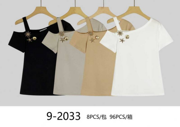 Bluzki damskie Roz Standard, Mix Kolor Paczka 8 szt